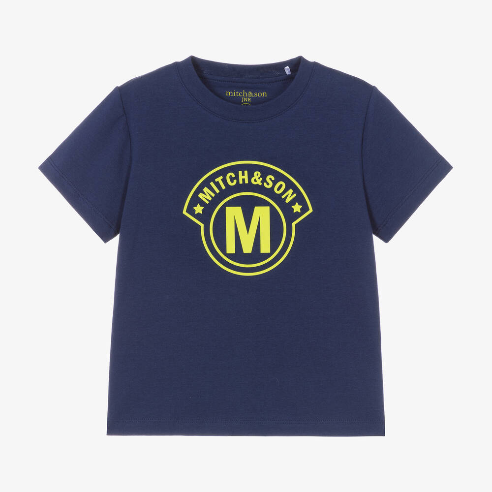 Mitch & Son - Boys Blue Cotton T-Shirt | Childrensalon