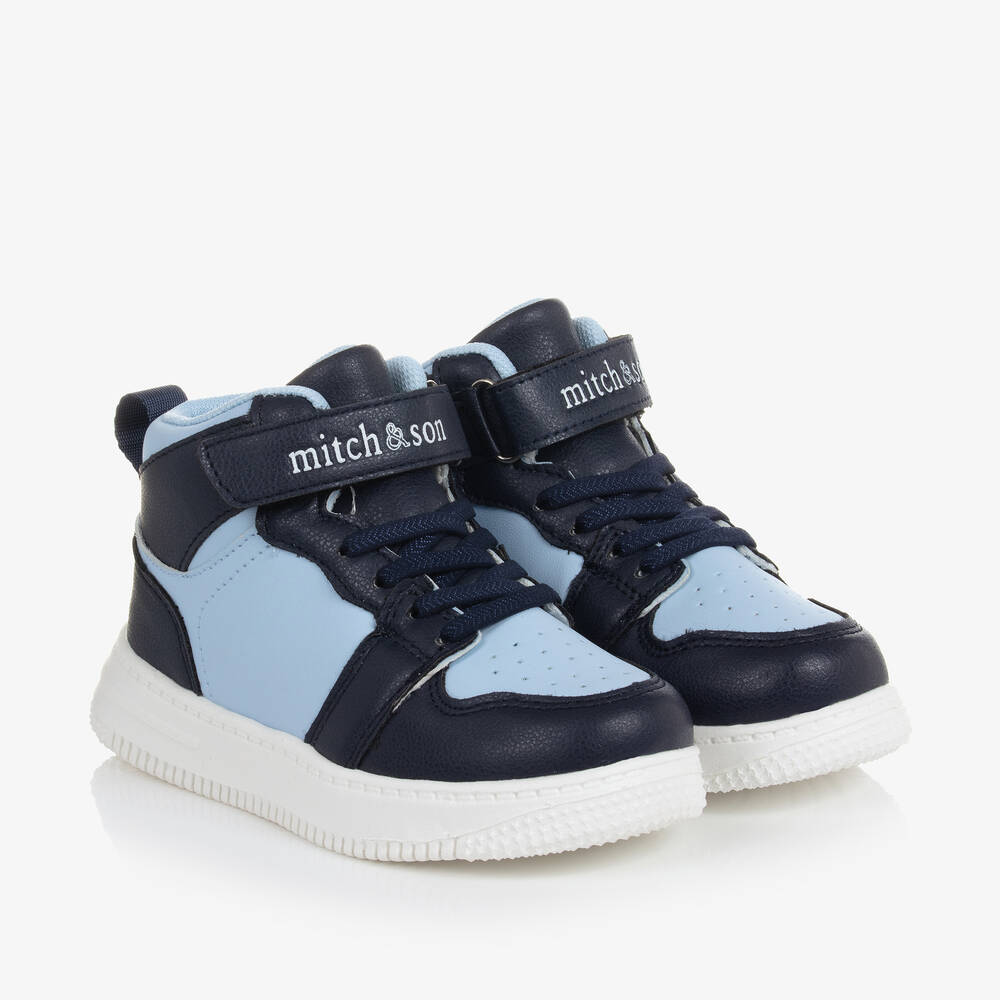 Mitch & Son - Boys Blue High-Top Trainers | Childrensalon