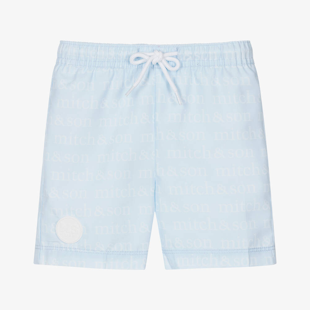 Mitch & Son - Boys Blue Swim Shorts | Childrensalon