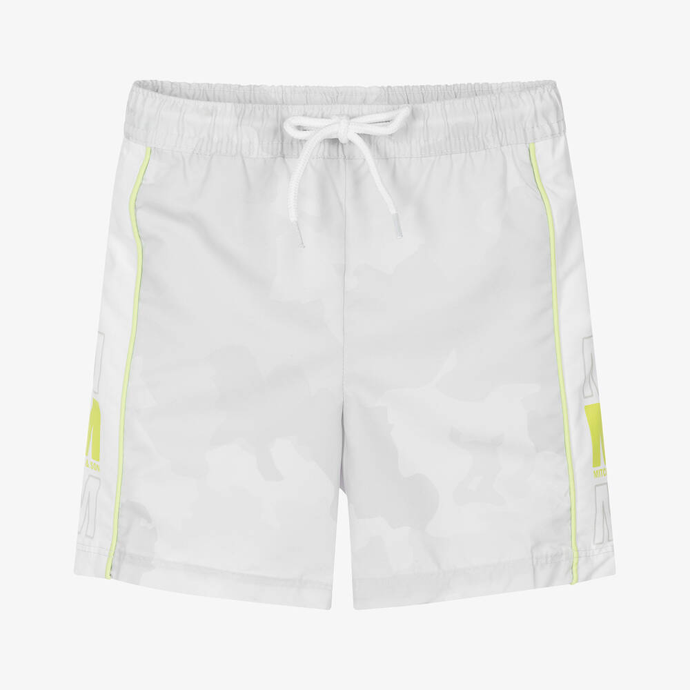 Mitch & Son - Boys Grey Camouflage Swim Shorts | Childrensalon