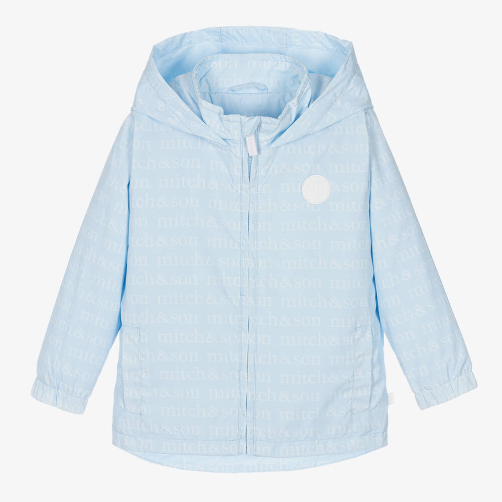 Mitch & Son - Boys Pale Blue Hooded Jacket | Childrensalon