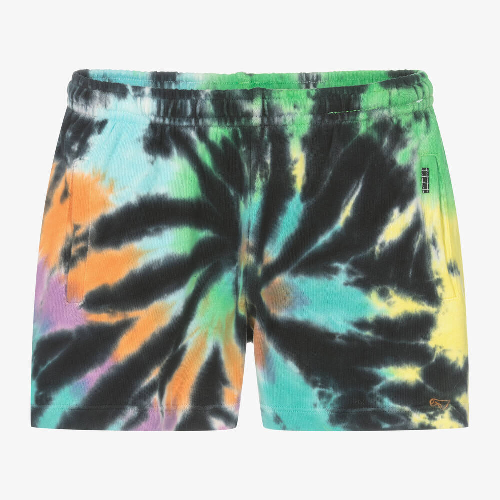 Molo - Boys Black Tie-Dye Organic Cotton Shorts | Childrensalon