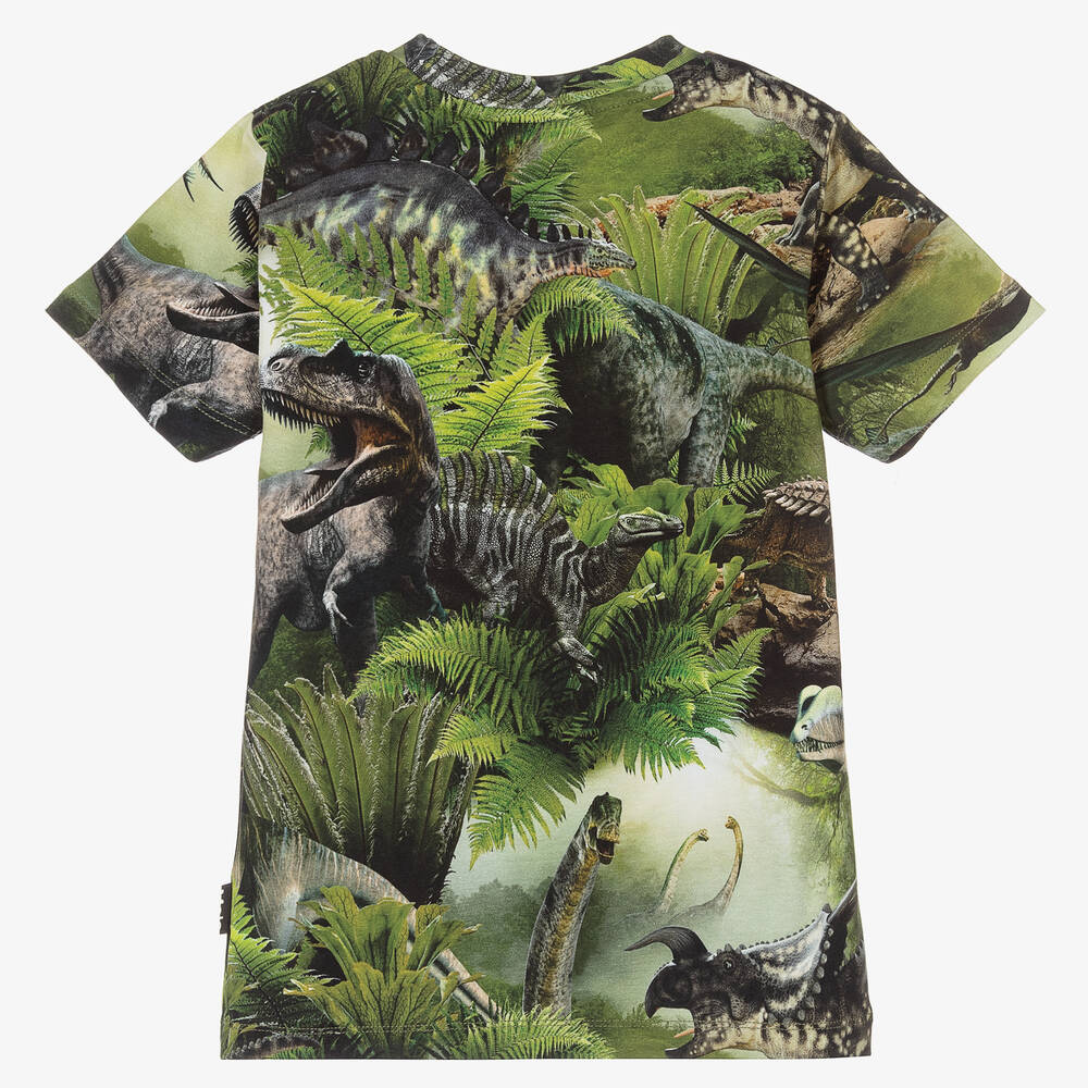 Molo - Boys Green Dinosaur | Childrensalon Outlet T-Shirt