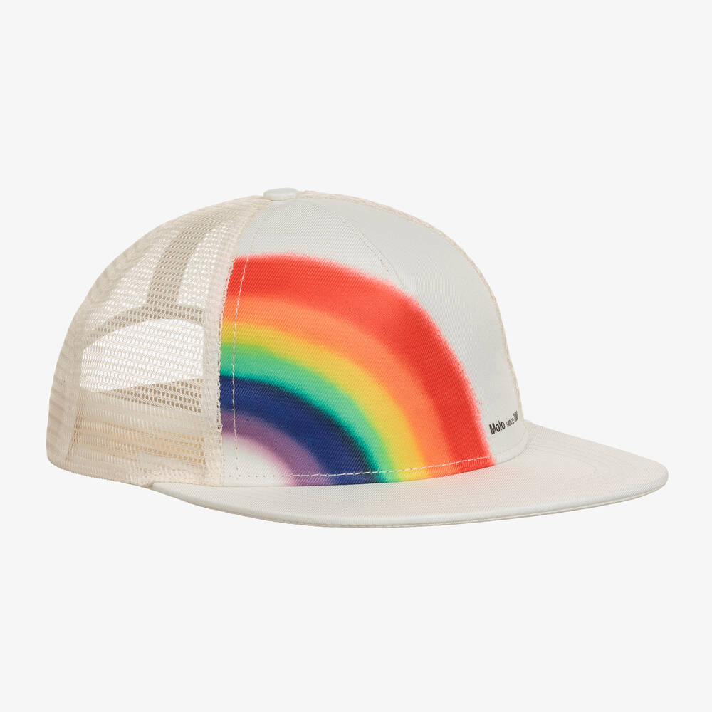 Molo - Regenbogen-Baseballcap in Elfenbein | Childrensalon