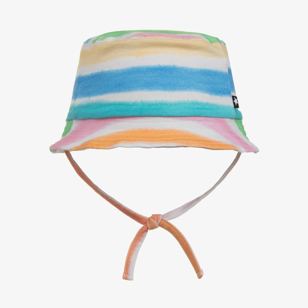 Molo - Multicolour Stripe Cotton Sun Hat | Childrensalon