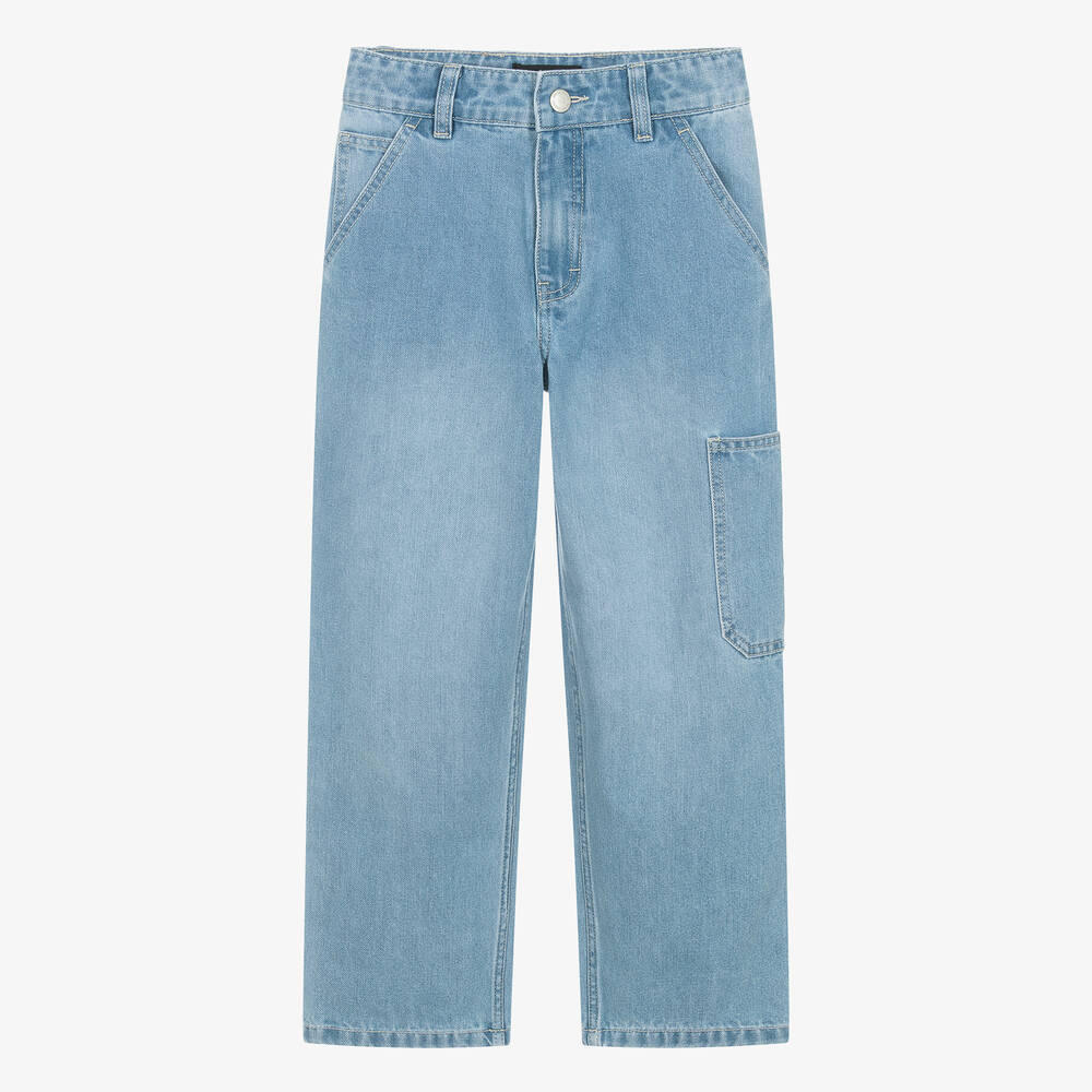 Molo - Teen Blue Light Wash Denim Relaxed Jeans | Childrensalon