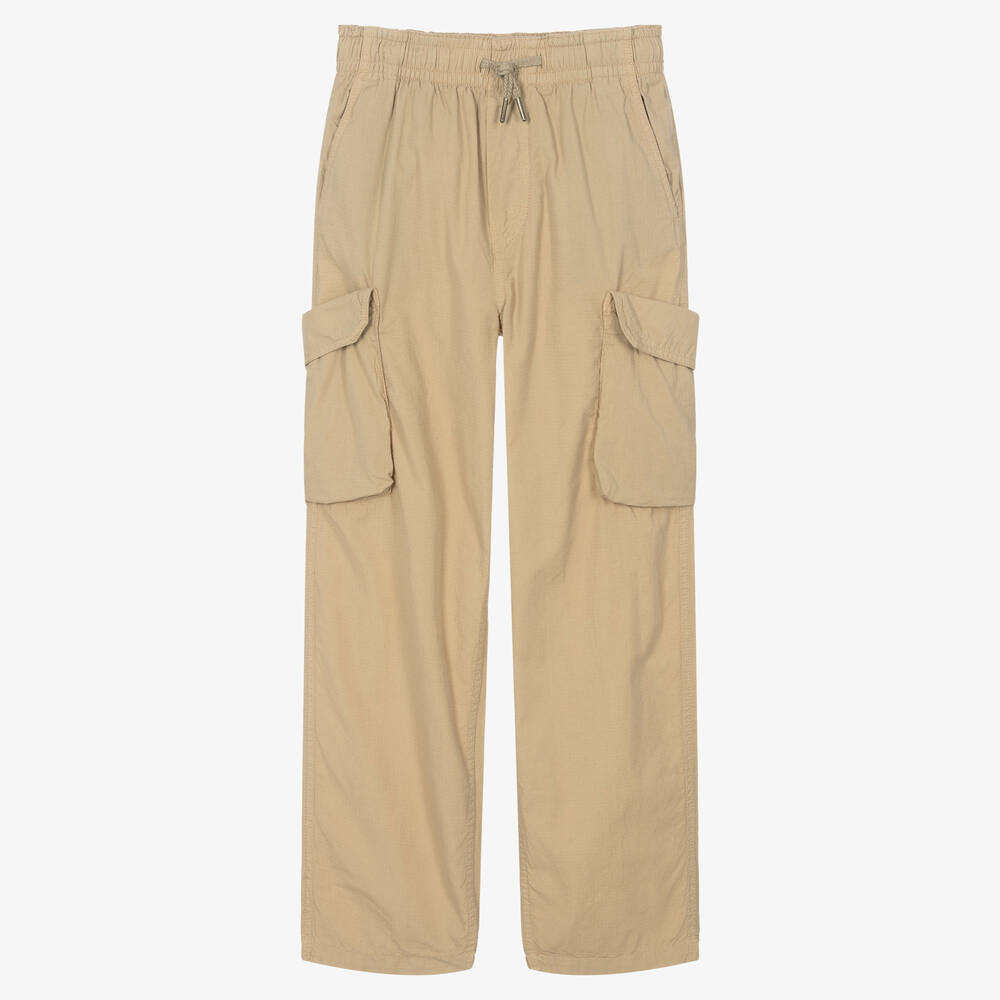 Trendy Solid Cotton Cargo Pants Men's Multi Flap Pocket - Temu Italy