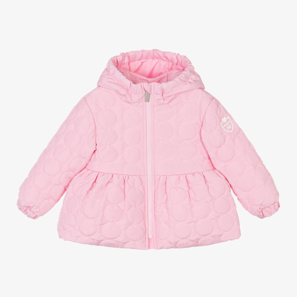 Monnalisa - Veste rose pâle matelassée fille | Childrensalon