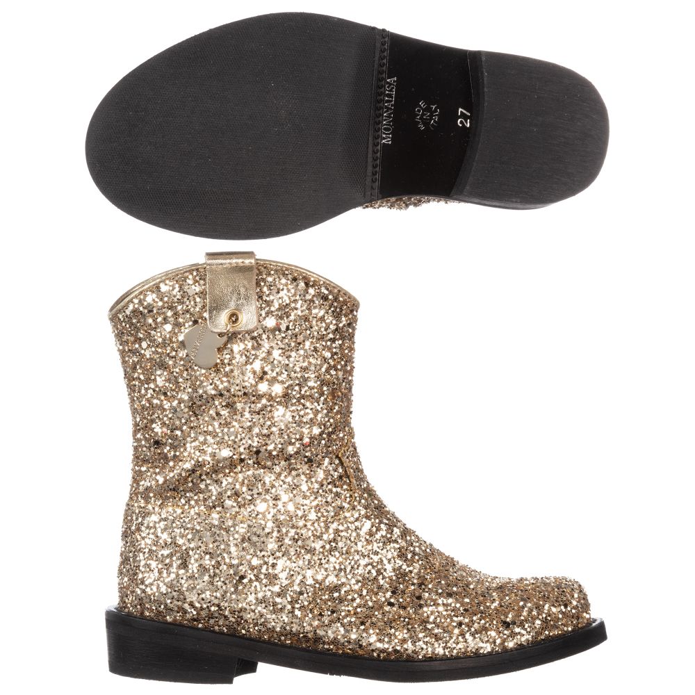 monnalisa glitter boots