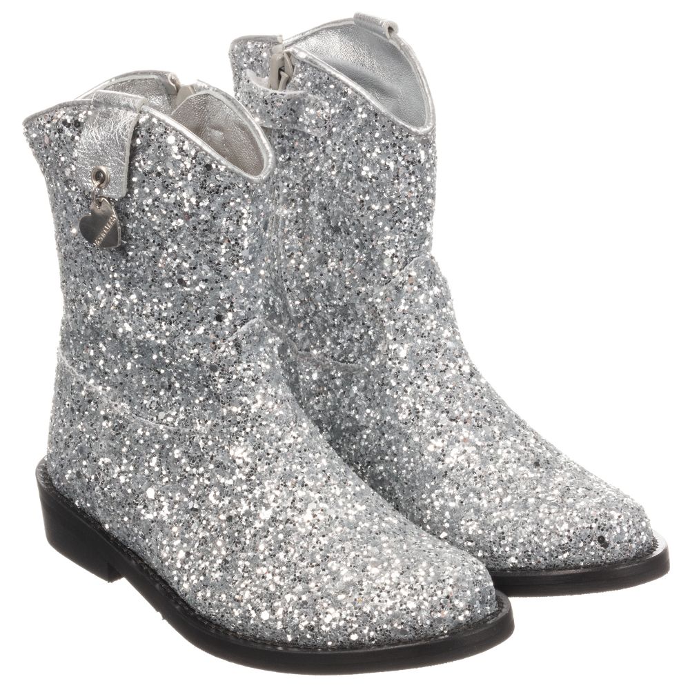 silver boots for girls