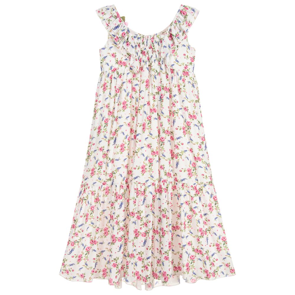 Monnalisa - Viscose Floral Maxi Dress | Childrensalon Outlet