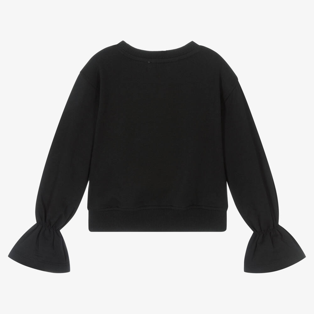 Moschino Kid-Teen Girls Black Logo Sweatshirt