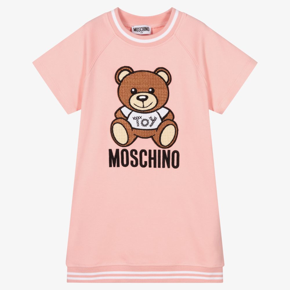 Moschino Kid-Teen - Girls Pink Cotton Dress | Childrensalon Outlet
