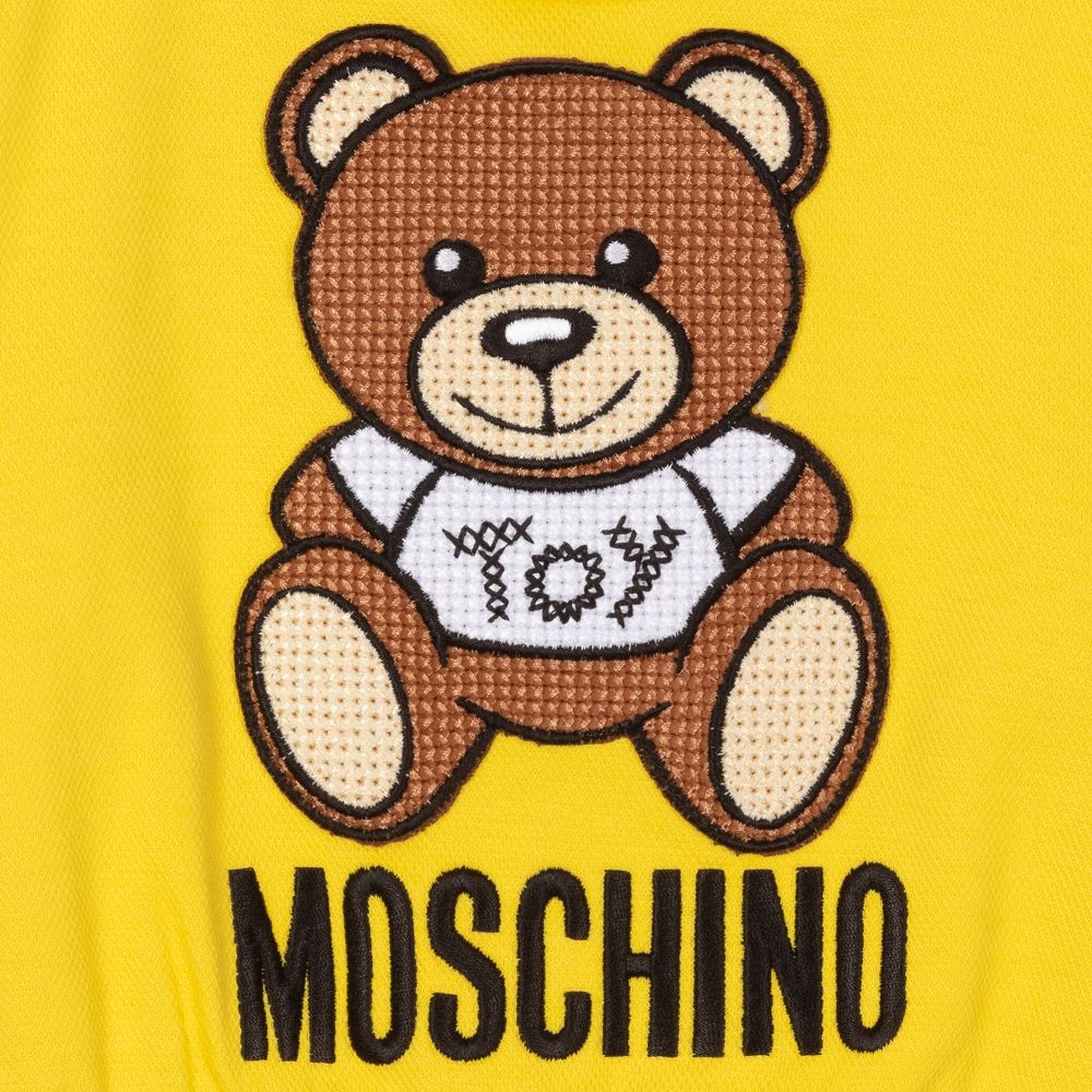Moschino Kids Teddy Bear sunny print T-shirt - Yellow