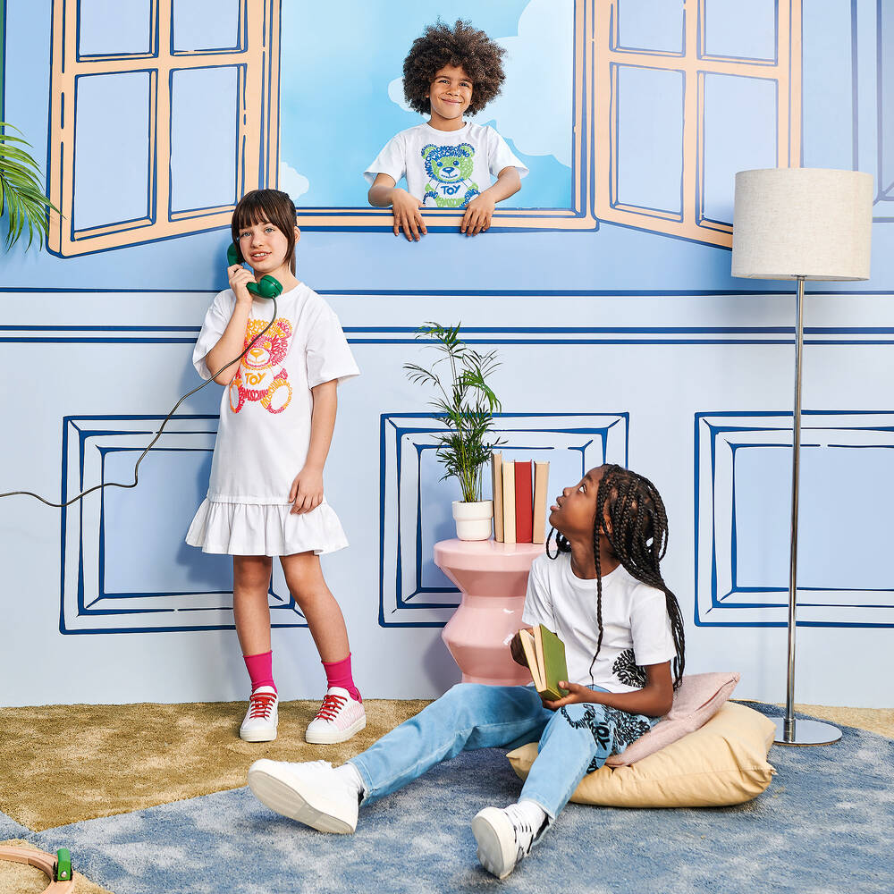 MOSCHINO KID-TEEN YELLOW LOGO DRESS – NeverShape Kids Boutiques