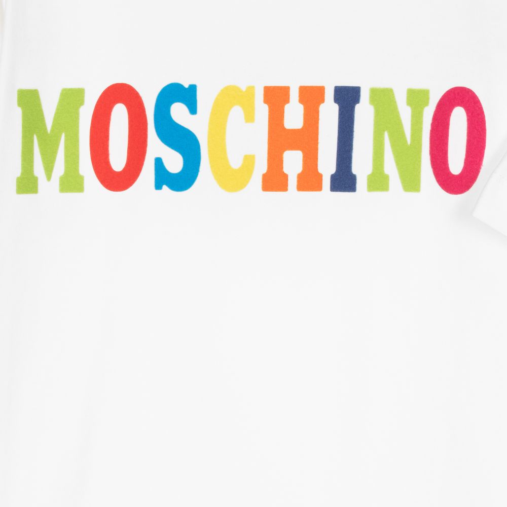 Moschino Kids logo-print cotton T-shirt - White