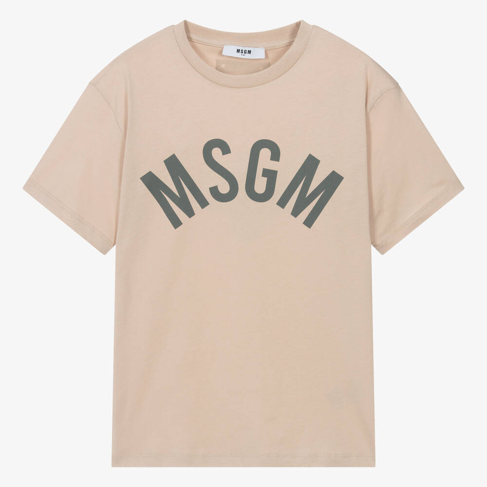 MSGM - تيشيرت قطن لون بيج تينز | Childrensalon