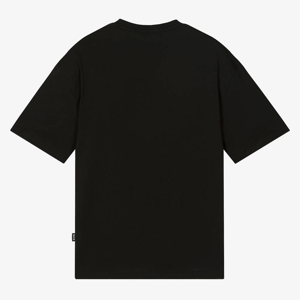 MSGM - Teen Black & White Box Logo T-Shirt | Childrensalon Outlet