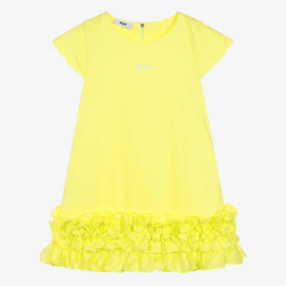 MSGM - Teen Girls Green Cotton Dress | Childrensalon