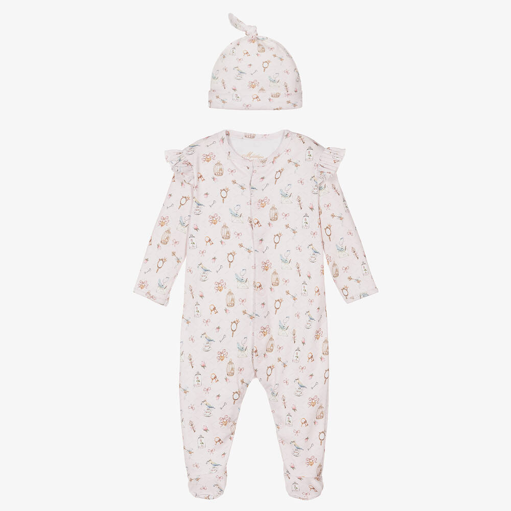 My Little Pie - Girls Pink Rosie Babysuit & Hat Set | Childrensalon