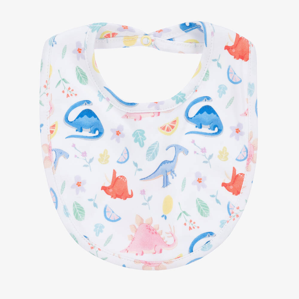 My Little Pie - White Cotton Magic Print Baby Bib | Childrensalon