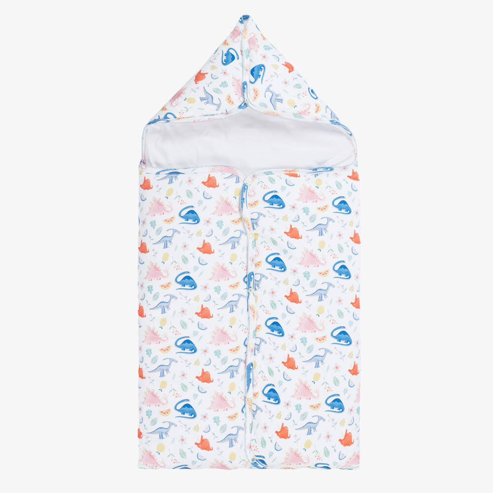 My Little Pie - White Cotton Magic Print Baby Nest (85cm) | Childrensalon