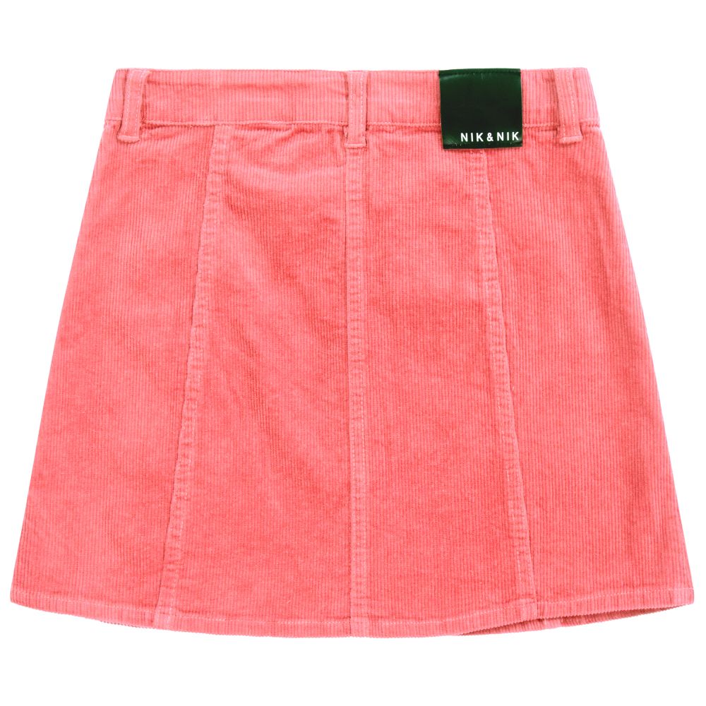 NIK&NIK Teen Pink Logo Corduroy Skirt