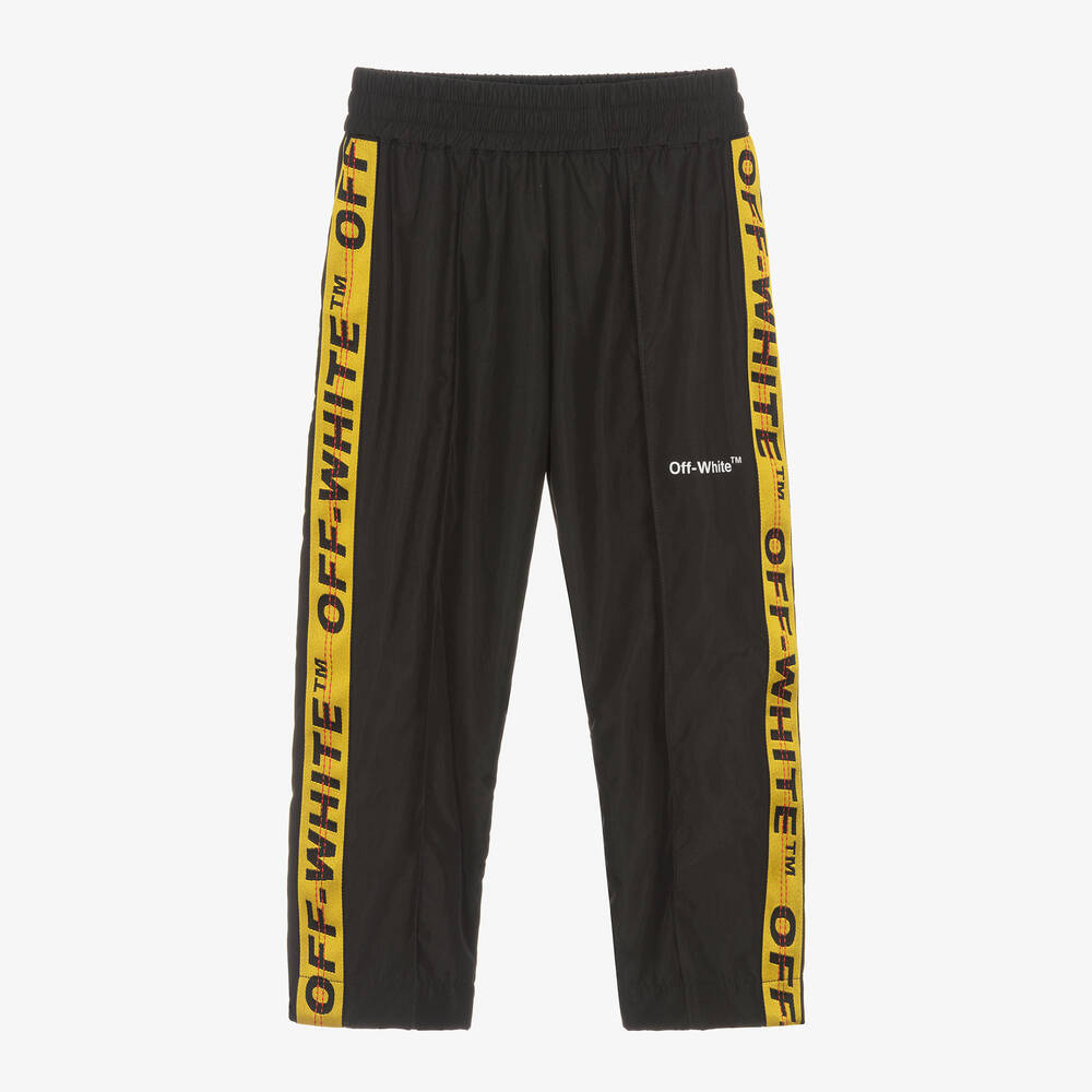 Off-White - Boys Black Industrial Logo Trousers | Childrensalon Outlet