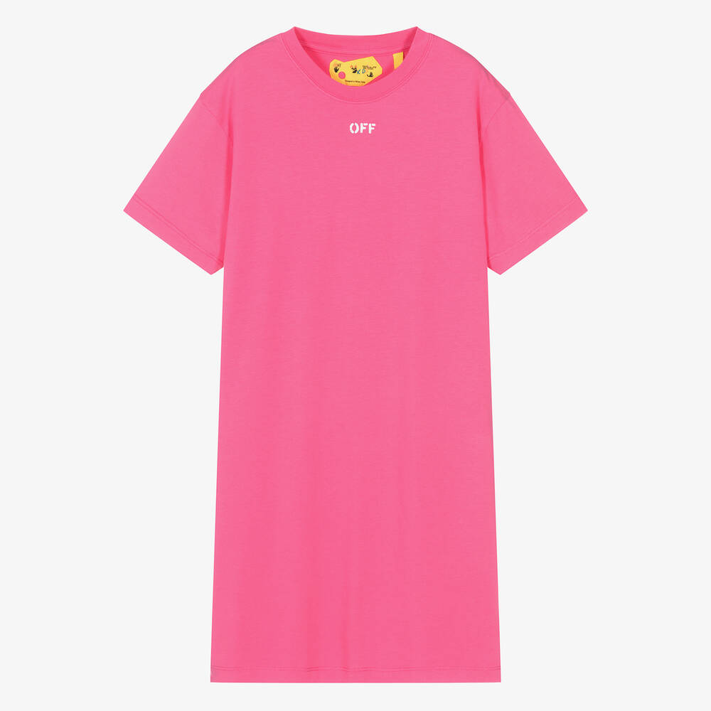 Off-White - Teen Girls Pink T-Shirt Dress | Childrensalon