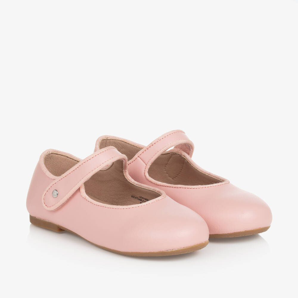 Old Soles - Girls Pink Leather Pumps | Childrensalon