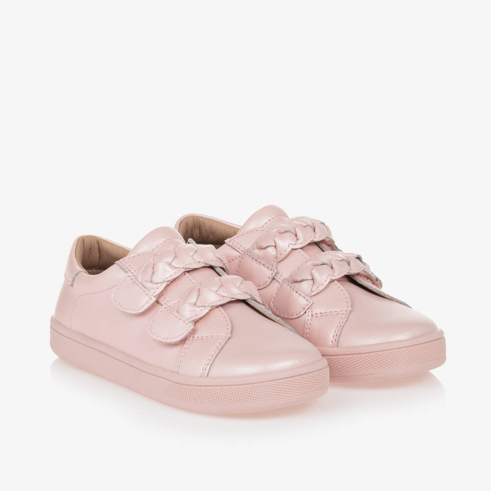 Old Soles - Girls Pink Leather Trainers | Childrensalon