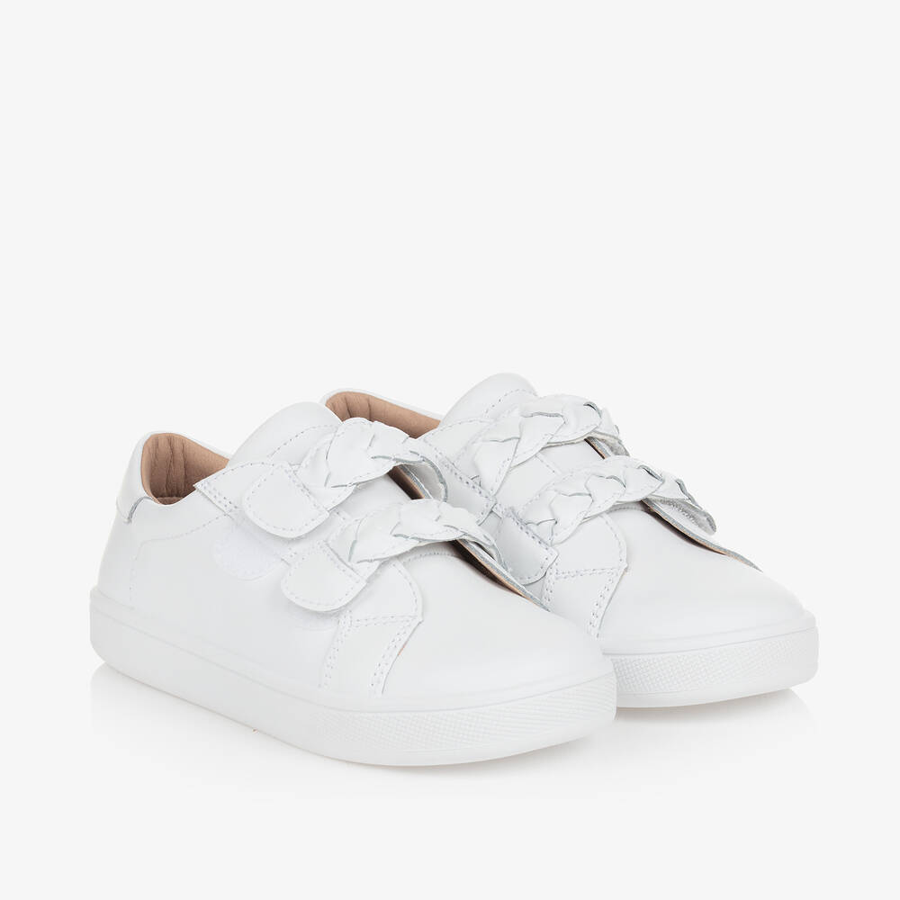 Old Soles - Girls White Leather Trainers | Childrensalon