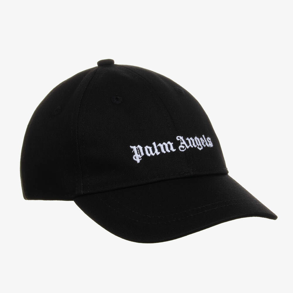 Palm Angels - Boys Black Cotton Cap | Childrensalon