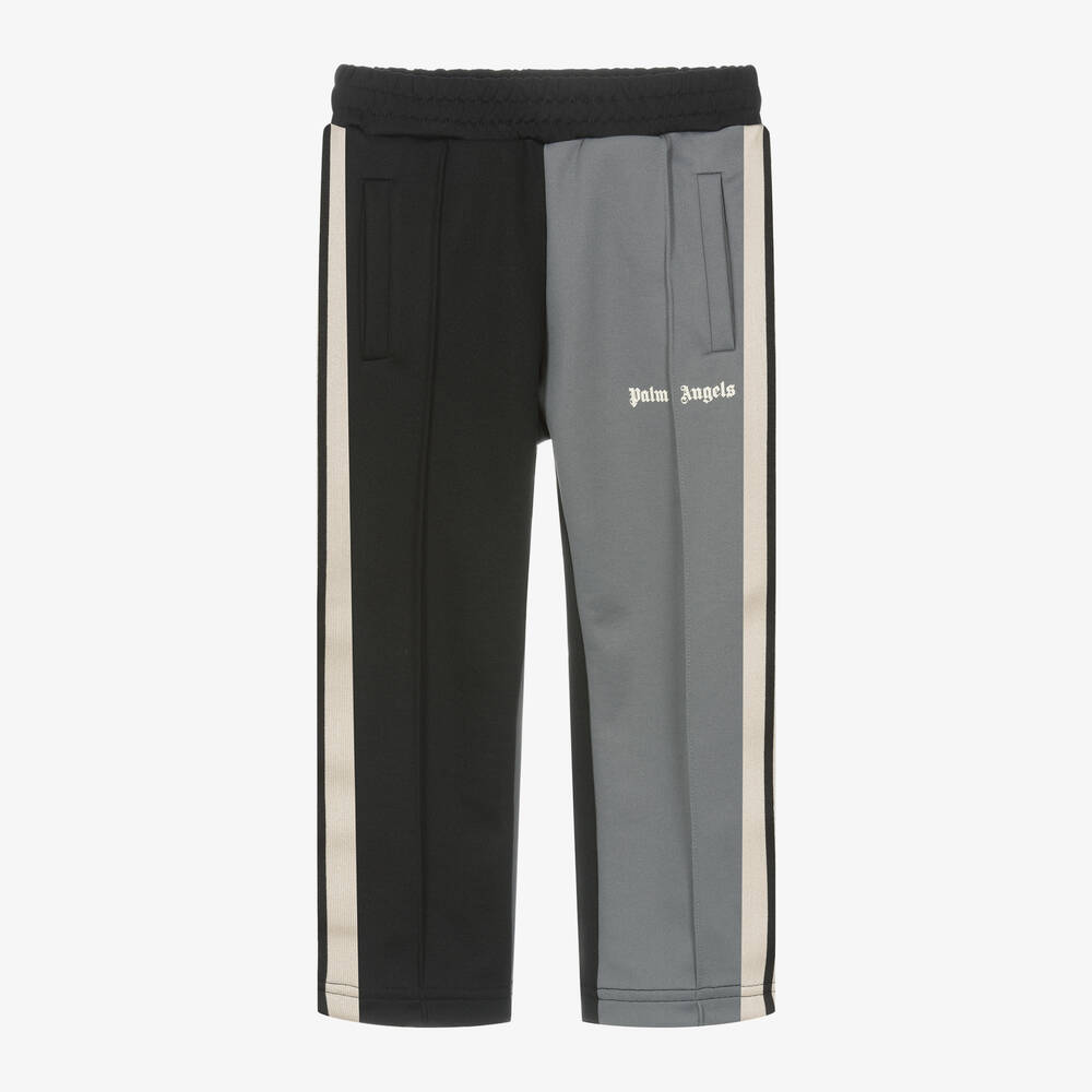 Palm Angels - Boys Black & Grey Two-Tone Joggers | Childrensalon