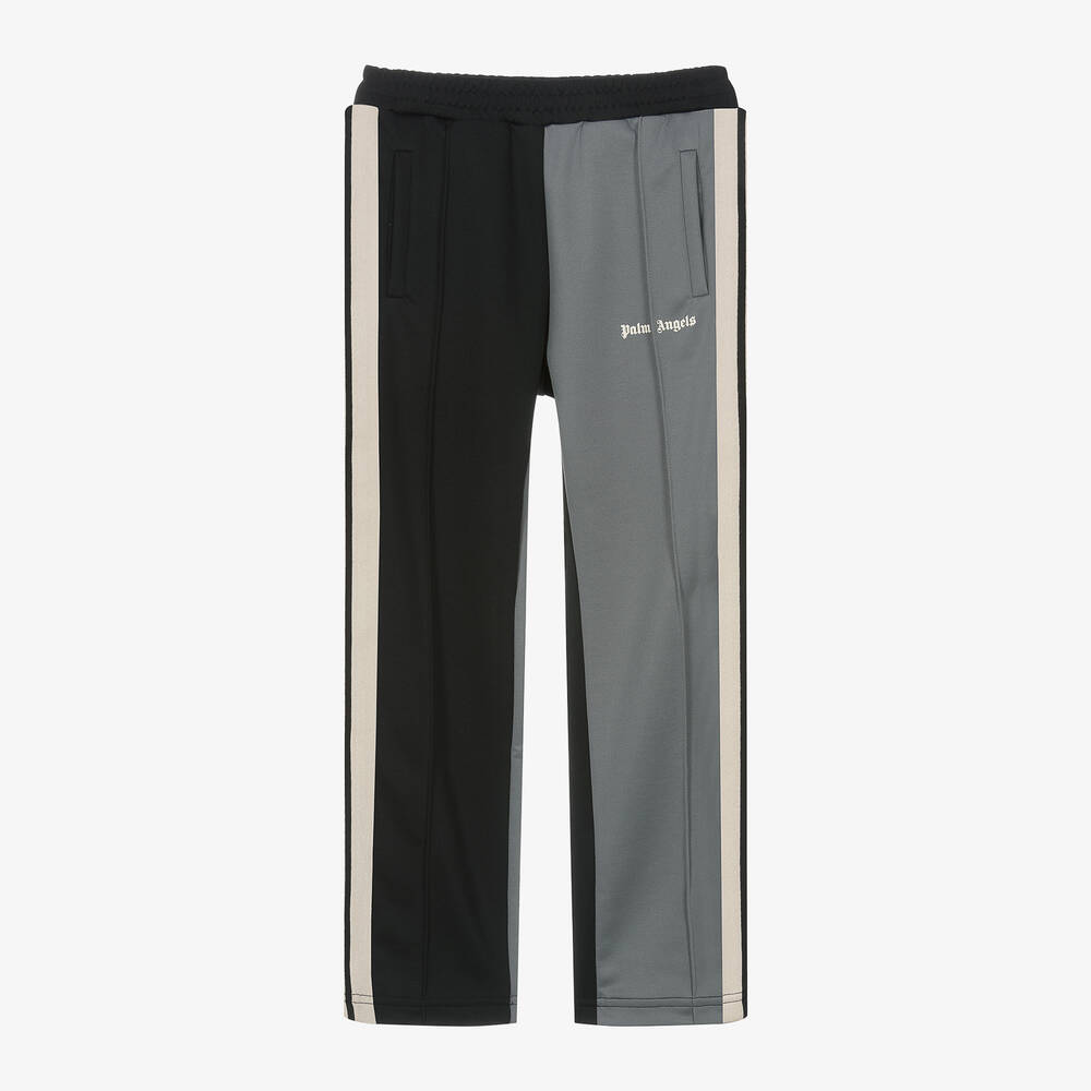 Palm Angels - Teen Boys Black & Grey Two-Tone Joggers | Childrensalon