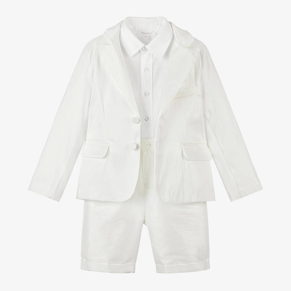 Patachou - Boys Ivory Shorts Suit | Childrensalon