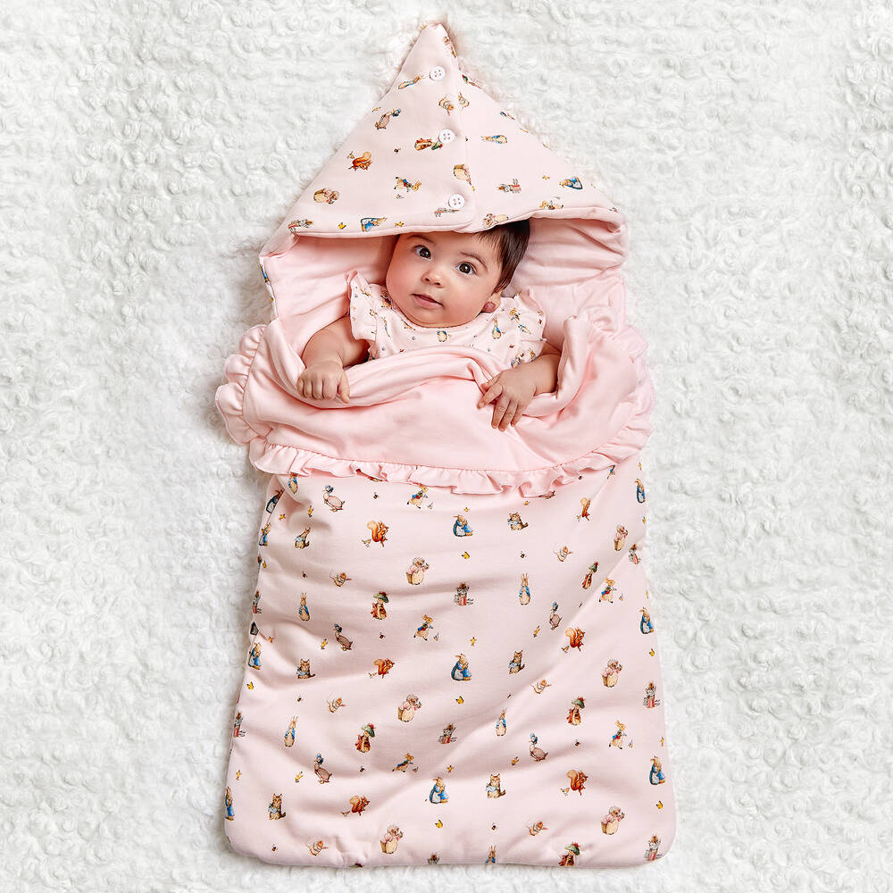 Peter Rabbit™ by Childrensalon - Pink Cotton Jersey Baby Nest