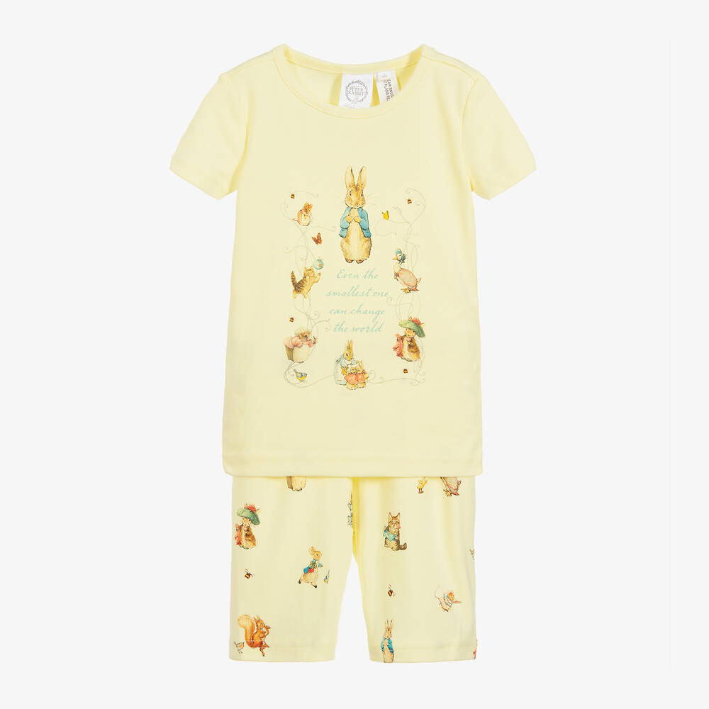 Peter Rabbit™ by Childrensalon - Gelber kurzer Baumwollschlafanzug  | Childrensalon