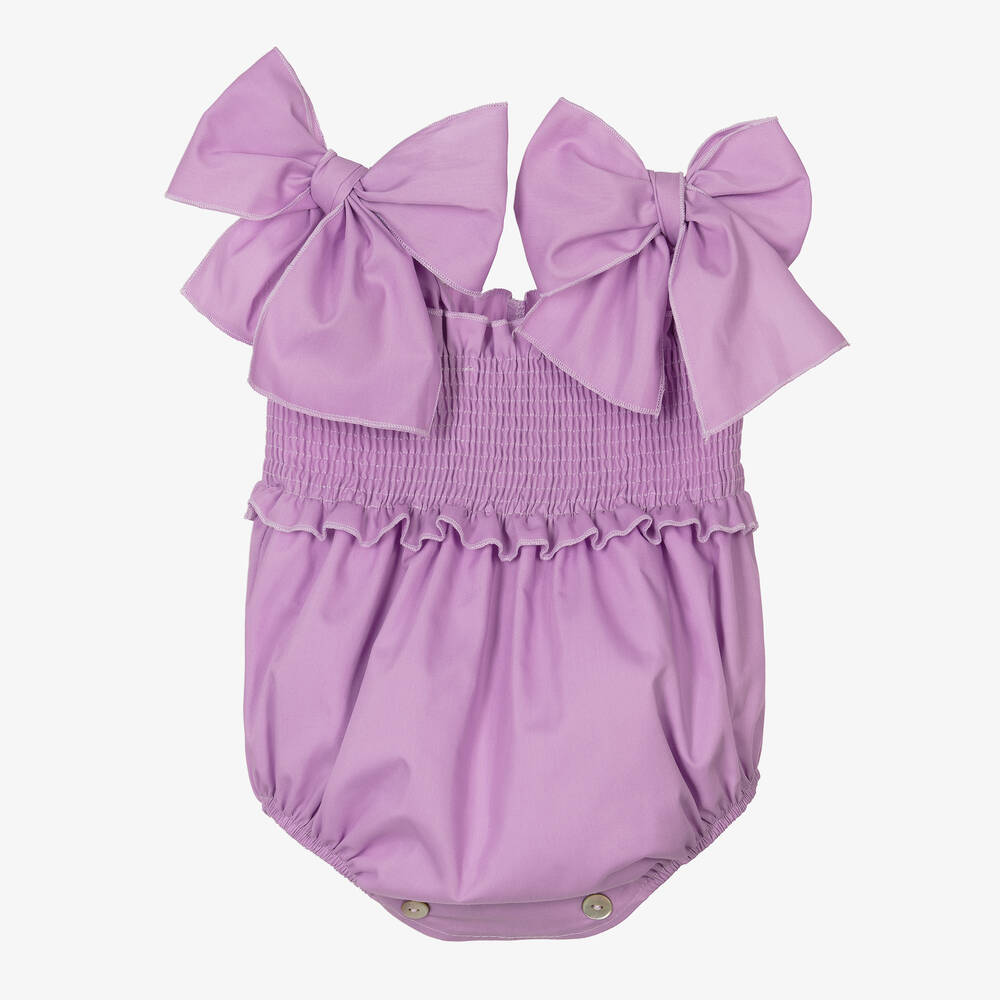 Phi Clothing - Barboteuse violette en coton | Childrensalon