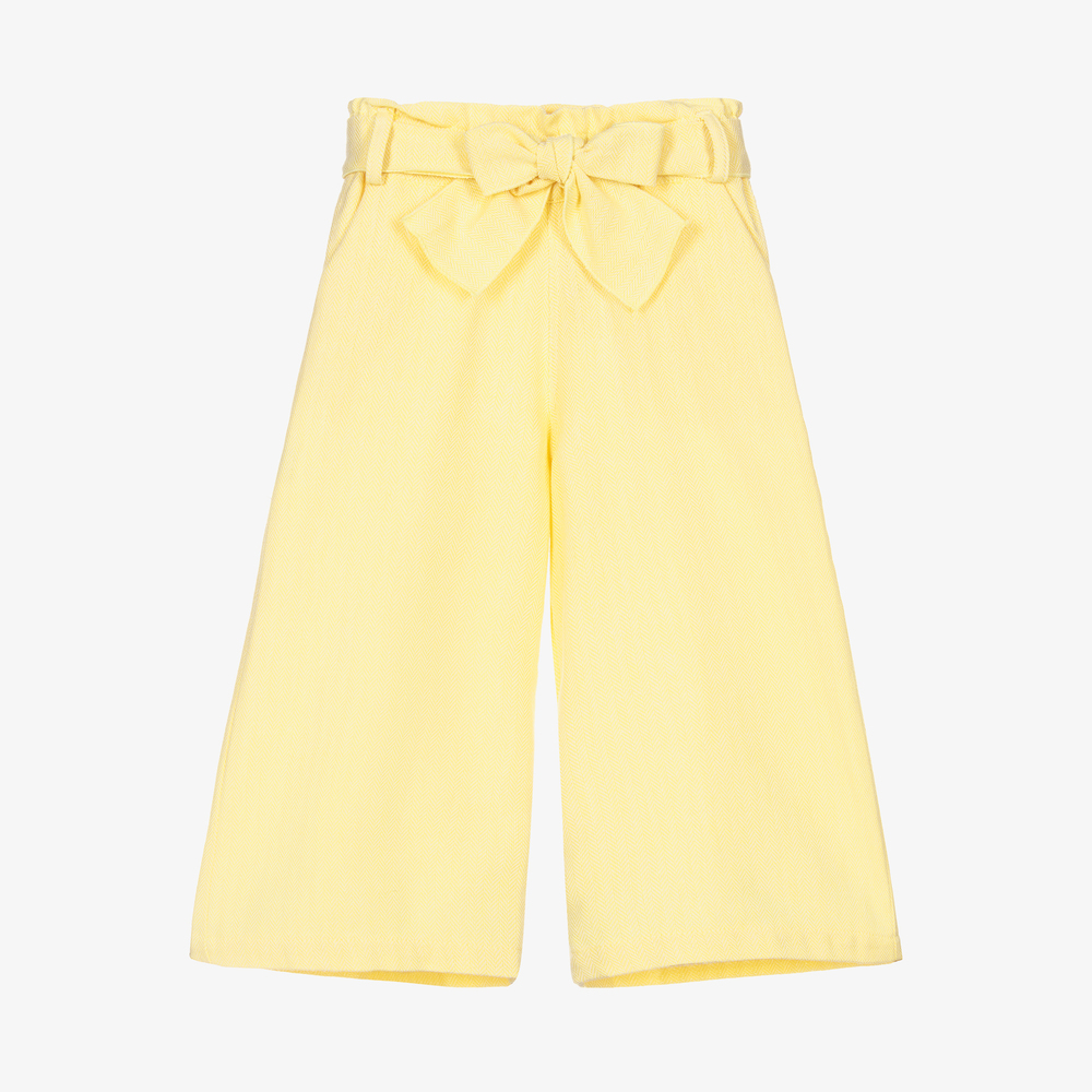 Phi Clothing - Girls Yellow Wide Leg Trousers | Childrensalon Outlet