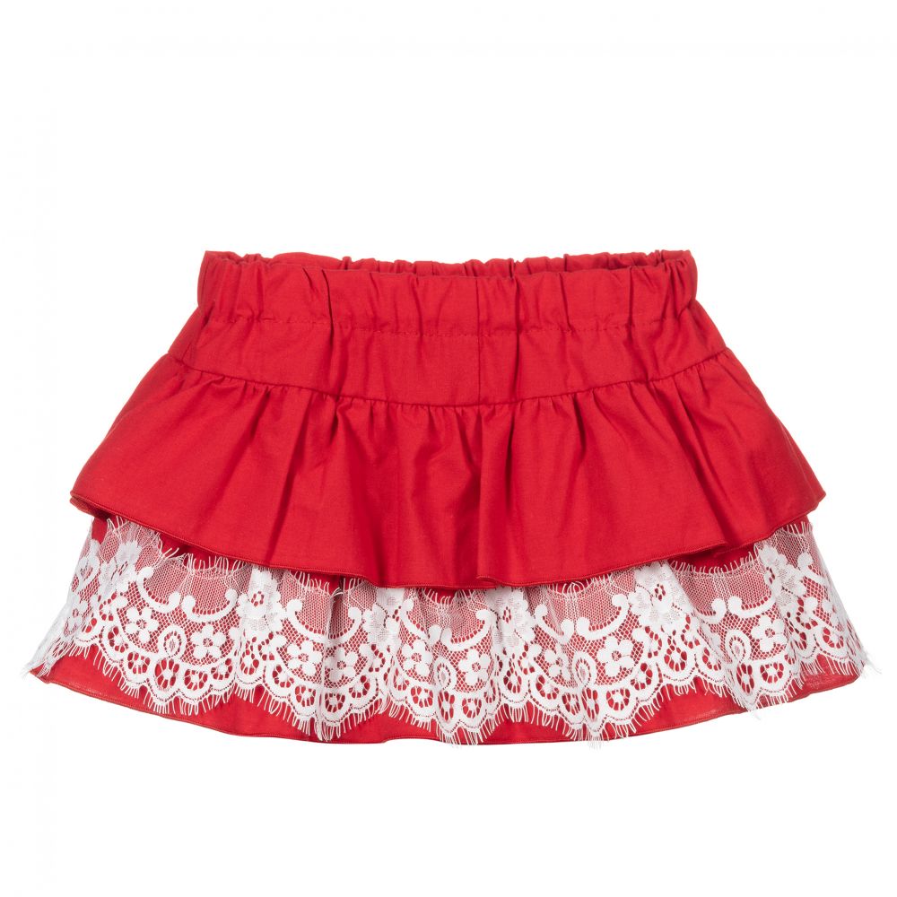 Phi Clothing - Jupe courte rouge en coton | Childrensalon Outlet