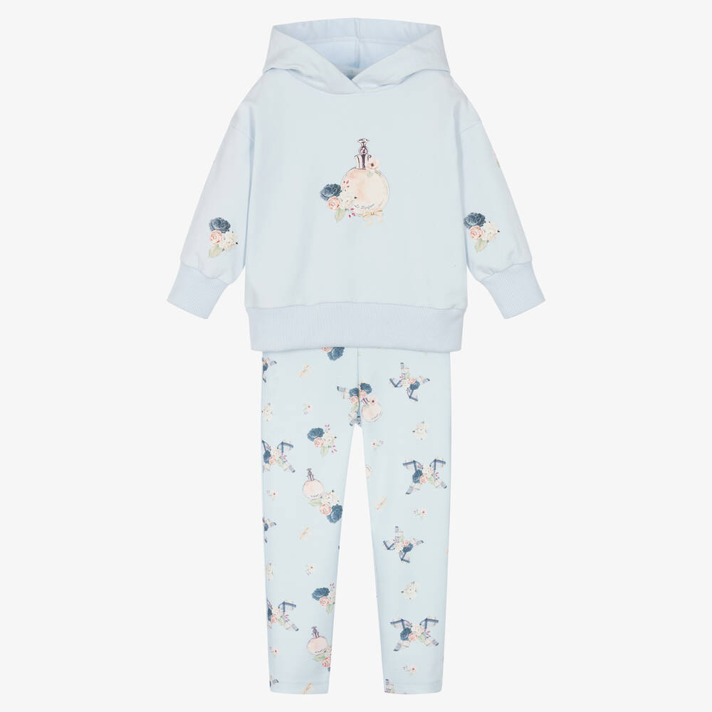 Piccola Speranza - Girls Blue Perfume Bottle Leggings Set | Childrensalon