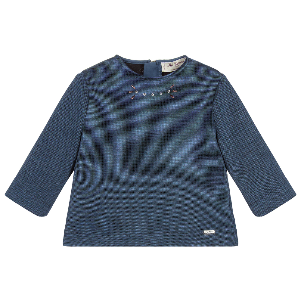 Pili Carrera - Girls Blue Sweatshirt | Childrensalon Outlet