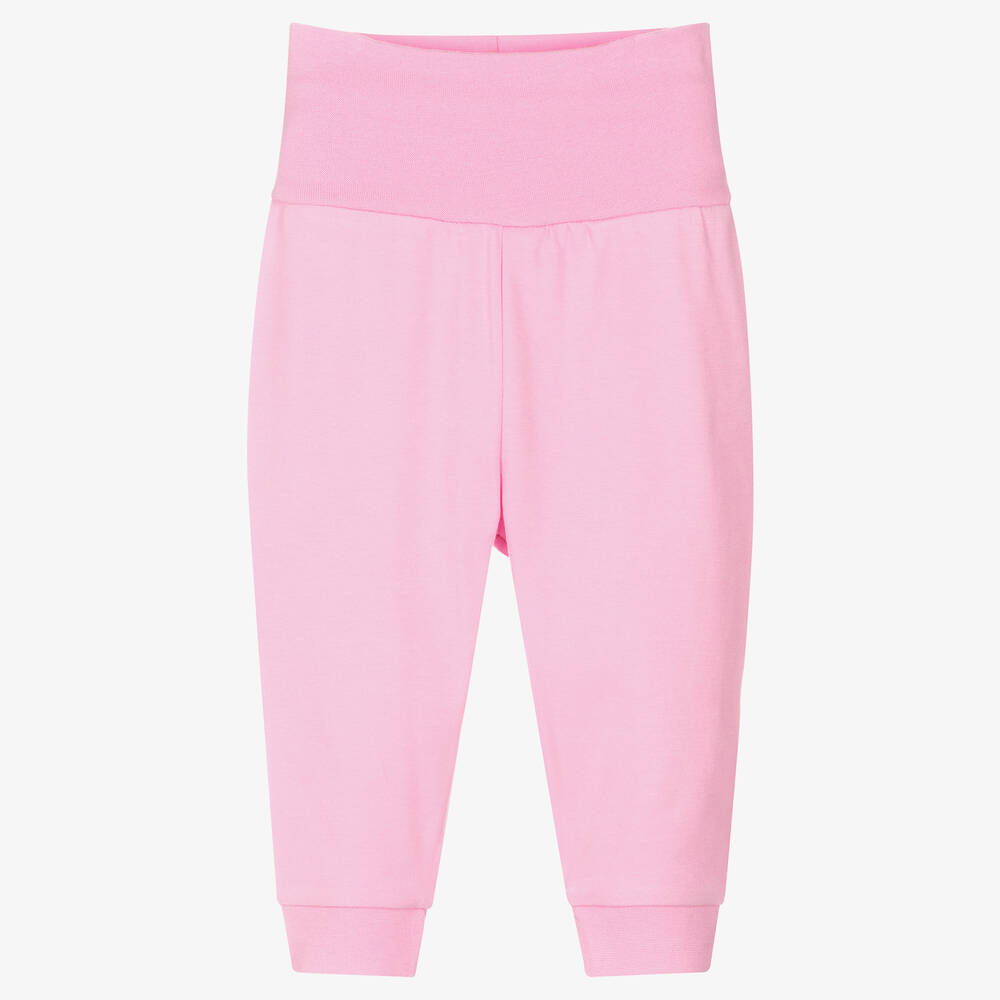 BNWT Whoopi pale pink girls cotton trousers with elasticated waist age 3  years | eBay