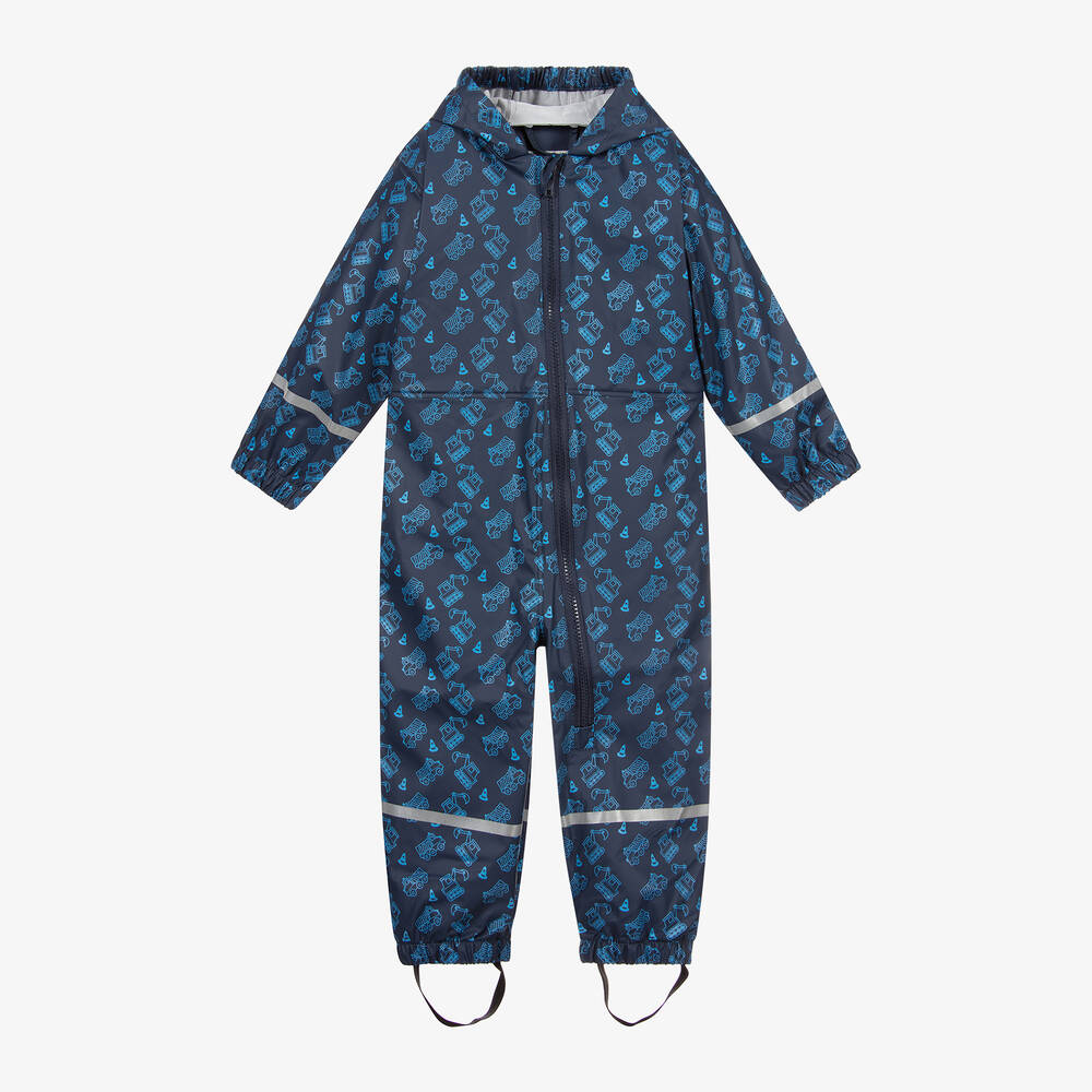 Playshoes - Combinaison de pluie bleu à motif | Childrensalon