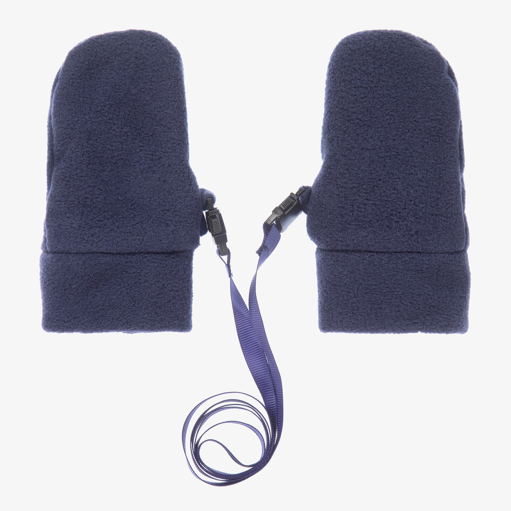 Playshoes - Blue Fleece Baby Mittens | Childrensalon