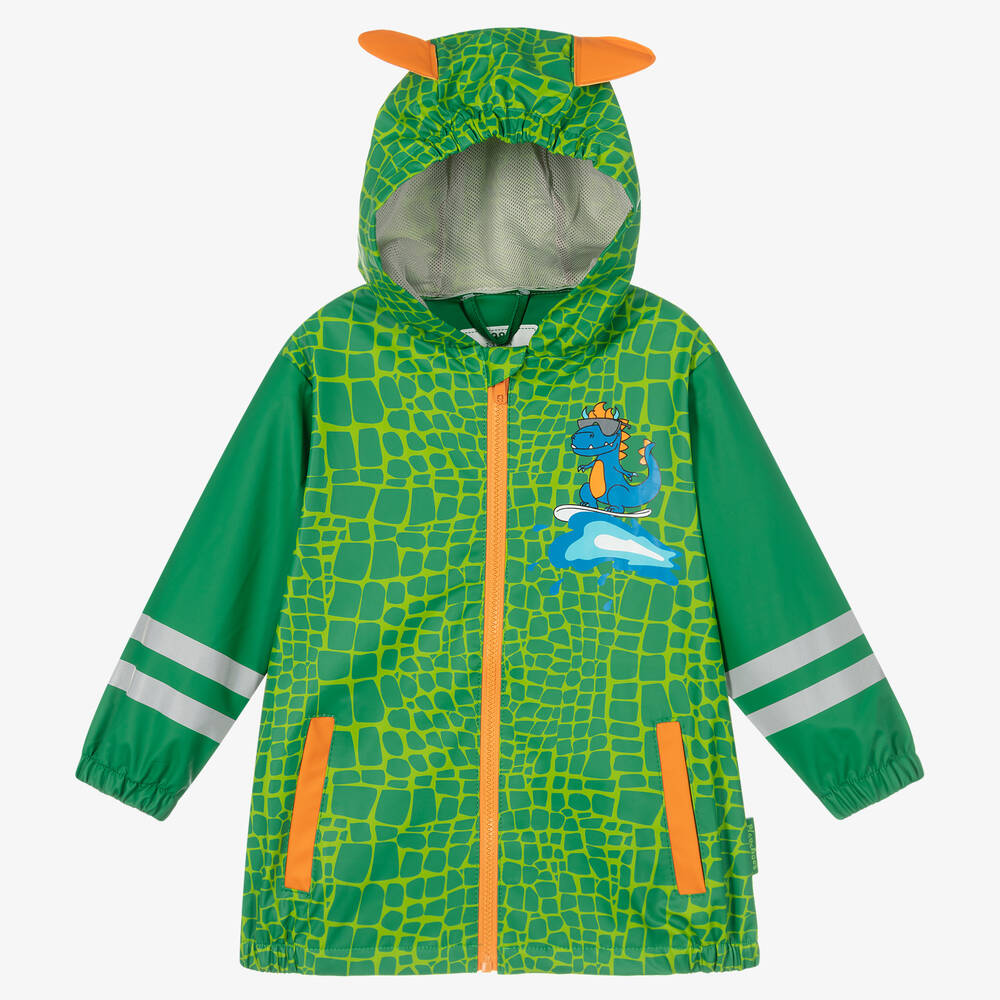 Playshoes - Imperméable vert Dino | Childrensalon