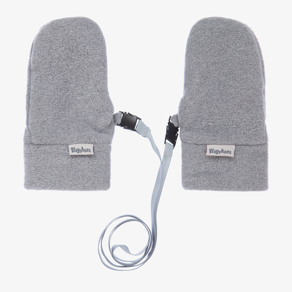 Playshoes - Grey Fleece Baby Mittens | Childrensalon