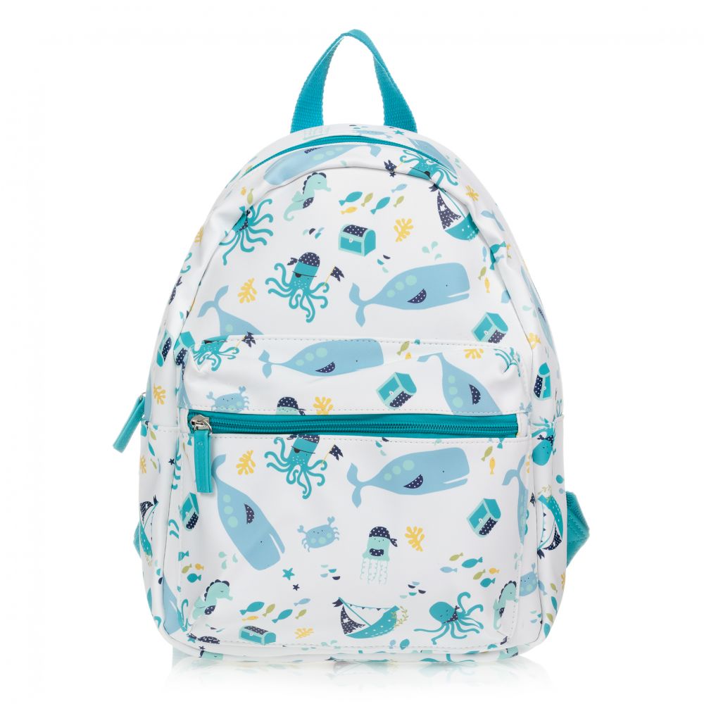 Powell Craft - Blue & White Backpack (32cm) | Childrensalon Outlet