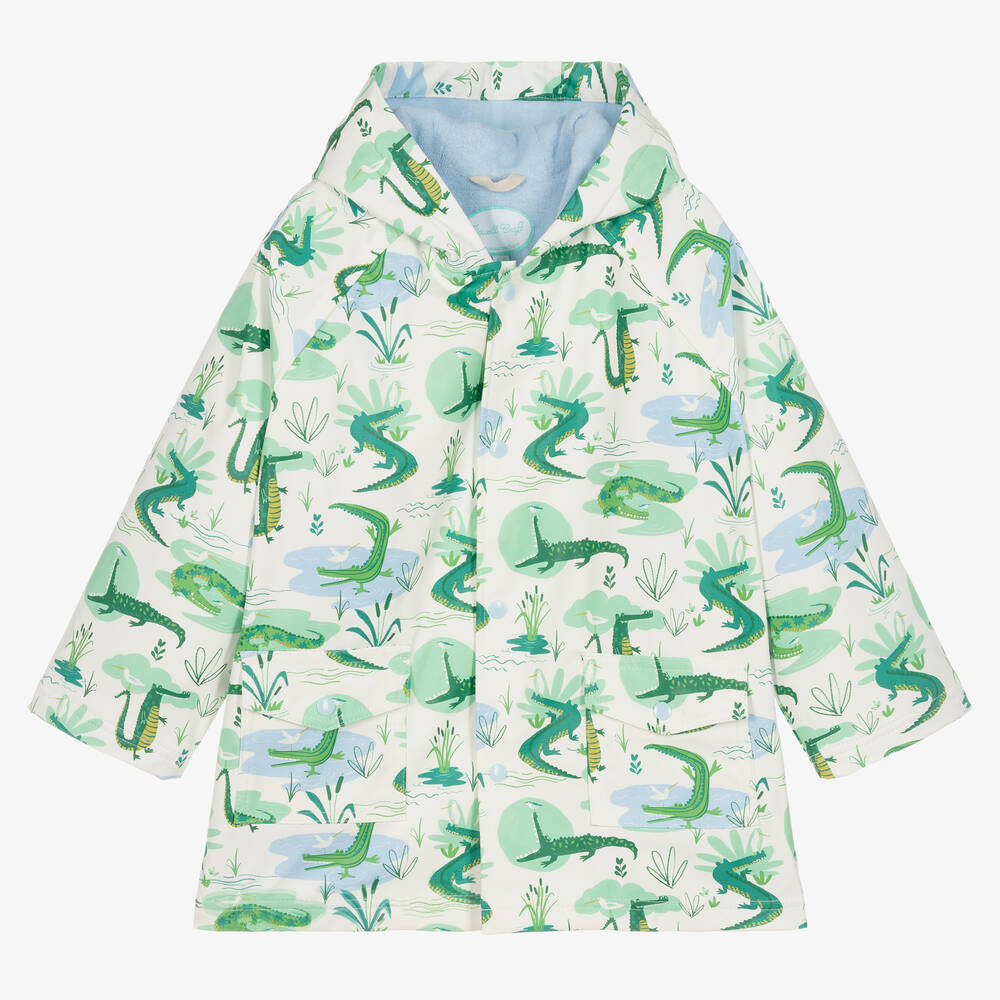 Powell Craft - Imperméable coton ivoire crocodiles | Childrensalon